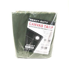 CARTMAN Telone in tela verde oliva rifinito misura 8x10 piedi con occhielli antiruggine