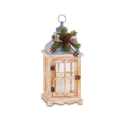 Lanterna legno natalizia - legno,