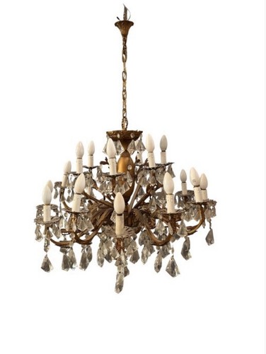 Lampadario vintage bronzo e - lampadario,