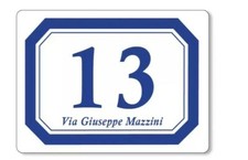 Numero civico in ceramica 15x20 con cornice alta qualità top grafiche diverse