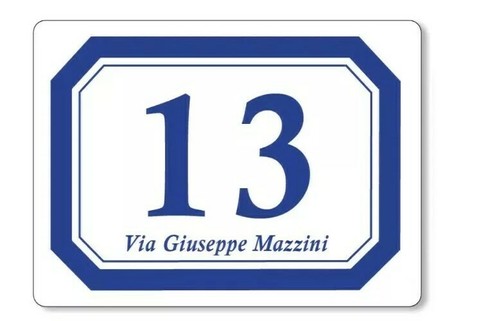 Numero civico ceramica - numero, in