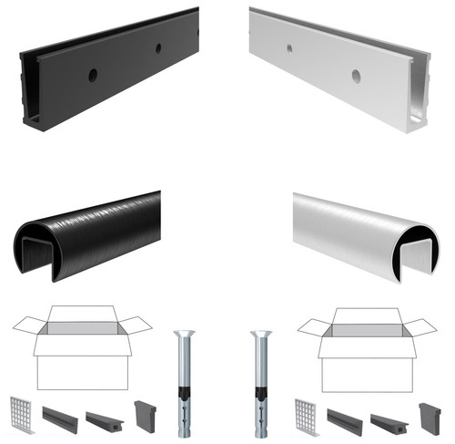 Railing vetro completo - in,