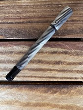 1900's silver ribbed design retractible fountain pen marked 900
