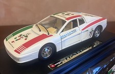 Burago Ferrari Testarossa "Italia '90" in White on 1:24 in Box RAREEE!!