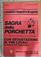 MANIFESTO VITERBO SAGRA DELLA PORCHETTA BAGNAIA ANNI '80