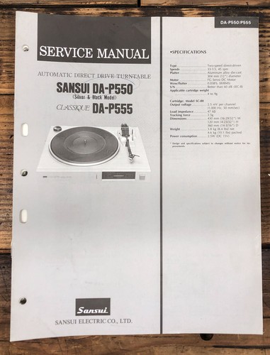Sansui p550 p555 - da-p550, da-p555