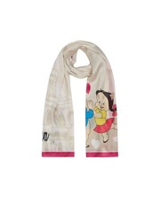 Braccialini - Foulard donna in poliestere effetto seta con stampa Porky pig e Pe