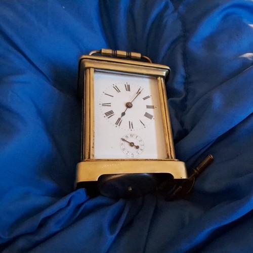 Antique french brass carriage - french,