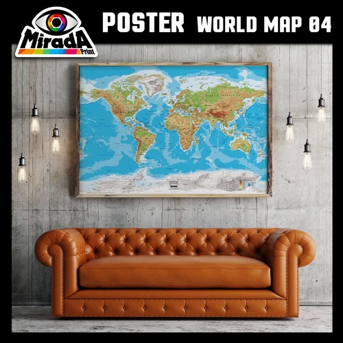 Poster mappa mondo - poster,
