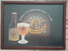 Birra Grimbergen Quadro Insegna 76x56cm in Cornice Vintage Bar Pub da Parete