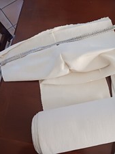 TORSELLO ROTOLO 12m x 56cm COTONE CANAPA GREZZA HEMP HAND WOVEN FABRIC 1900-1930