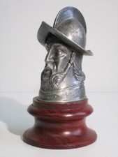 Statua soldato testa in peltro