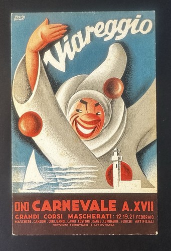 Cartolina carnevale viareggio - carnevale,
