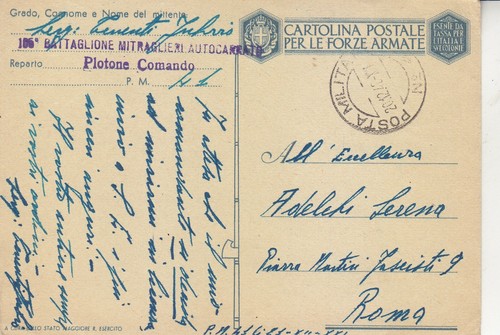 Cartolina postale per le - 5-15),