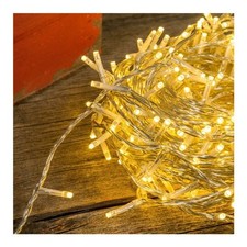 Lotti Filo Trasparente 360 luci - MINILED Bianco caldo (25,7 + 4 mt) 8 Giochi di