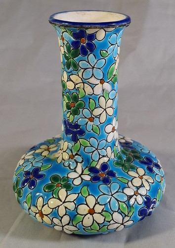 Antico vaso floreale blu