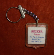 Porte-clés BECKER Frères 20, Fg de France BELFORT MARTIN AMSTA Héliogaz TARAFLEX