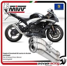 Coppia terminali scarico Mivv Ghibli omologato acciaio Suzuki GSXR1000 2009-2011
