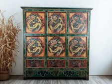 Mobile cinese a 4 ante dipinto