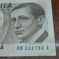 ERRORE DI STAMPA 2000 LIRE G. MARCONI NUMERI VERDI FDS RARA