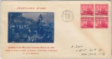 52532 - STATI UNITI - COPERTINA CACHET FDC - Scott # 736 MARYLAND 1934 Spedizione