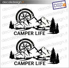 2 Adesivi Camper life elnagh