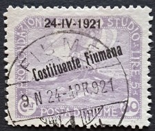 [FRGNOCCFIU0036] FIUME 1921 [S.170] Soprast. "Costituente Fiumana" 80c+5L USATO