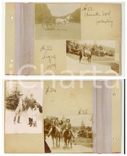 1904 LANZO INTELVI Cavalli montati e con calesse - Lotto 4 foto VINTAGE