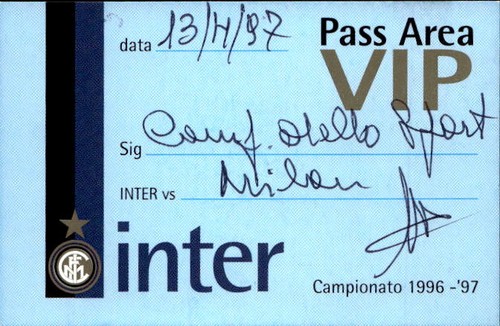 Pass area vip - area, inter