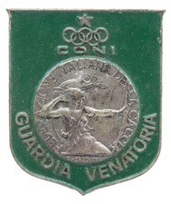 placca omerale smaltata metallo uniforme divisa guardia venatoria coni caccia 12