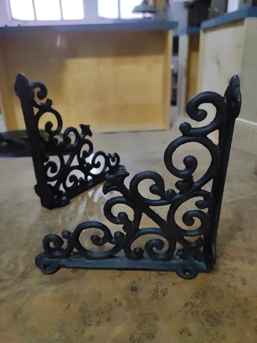 Coppia staffe ferro mensola - coppia,