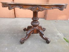 tavolo ovale in legno di noce vintage '800