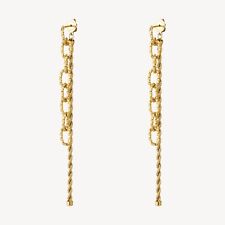 BROSWAY ESSENTIAL ORECCHINI PENDENTI LUNGHI IN ACCIAIO COLOR ORO BNL084