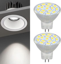 MR11 GU4 LED Lampadina FARETTO 6500K Freddo 18 SMD 12V 24V CAMPER CASA BAGNO