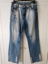 Jeans Donna con ricamo laterale Taglia 50