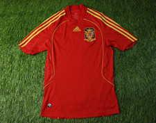 MAGLIA MAGLIA CALCIO SQUADRA SPAGNA 2007/2009 HOME ADIDAS ORIGINALE TAGLIA S