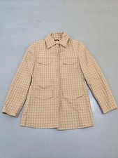 Giacca blazer donna Sisley media beige check lana Made in Italy