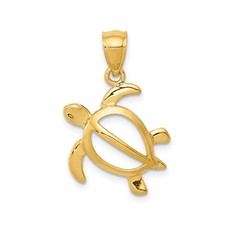 14k Yellow Gold Sea Turtle