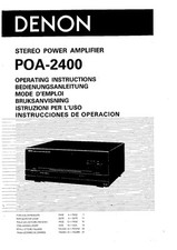 Denon poa 2400 - denon, amplificatore