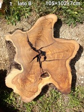 legno-wood di ulivo/olivo stagionato, tagliere, orologio, tavolino, resina epoxy