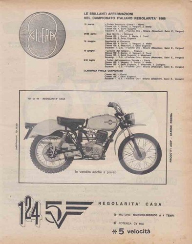 Advertising pubblicita gilera - advertising, pubblicita'-gilera