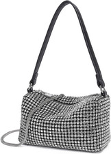 Pochette Donna Argento Strass