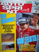 Autosprint 43 1991 Il segreto di Senna. Dramma al Faraoni: rogo mortale di Tarin