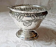 Tazza o ciotola argento massiccio Sheffield 1905 Harry Atkin Coppetta argento 
