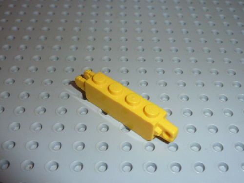 Lego yellow hinge brick - yellow, x