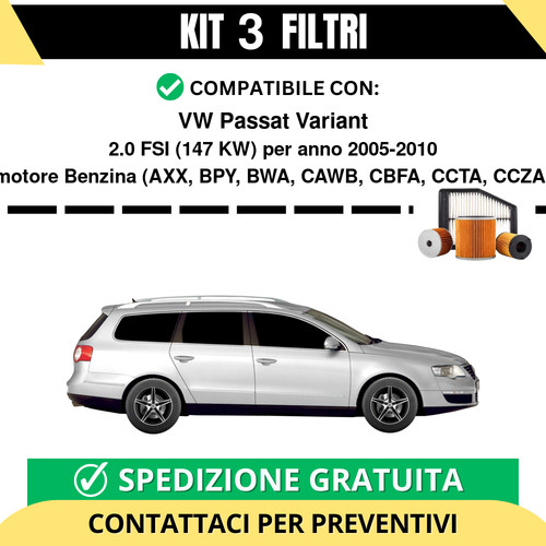 Kit filtri risparmio per vw - risparmio,