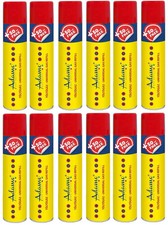 12X Bomboletta 300 ML Gas Ricarica Accendini Butano Con Adattatori