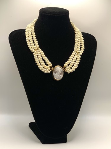 Collana cameo italiano corallo - collana,