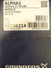 Grundfos Alpha1 25 - 40 pompa di riscaldamento 180 mm circolatore 230 Volt NU...