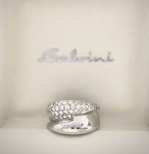 Anello SALVINI fascia con 1,20 ct di brillanti a pavè G color - oro bianco 18Kt